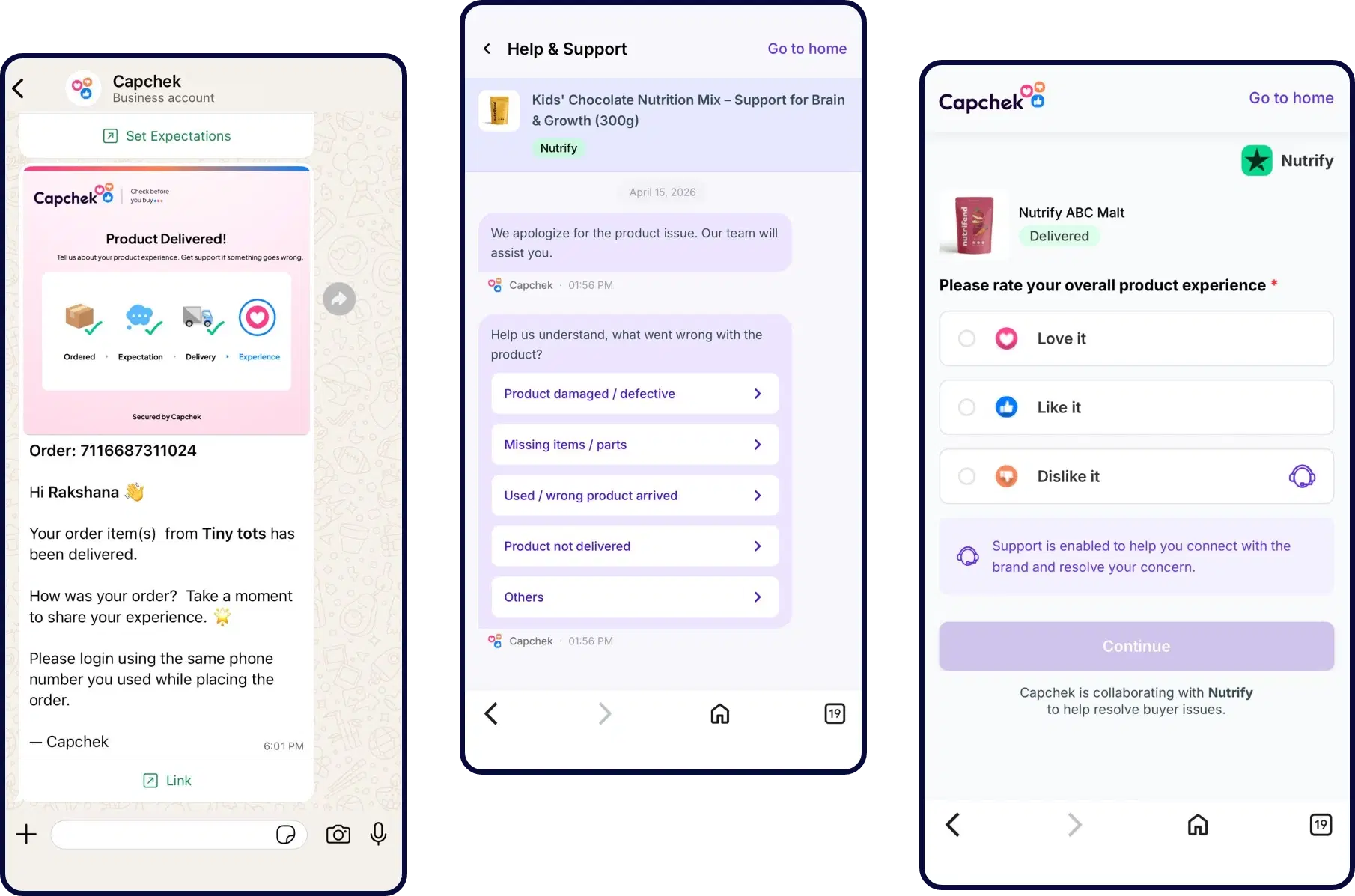 BuyerProof Care — orders and support tickets